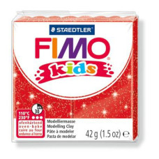 FIMO kids полимерная глина для детей, уп. 42г цв.блестящий красный, арт.8030-212