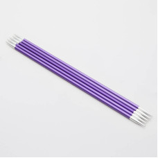 47038 Knit Pro Спицы чулочные для вязания Zing 3,75мм/20см, алюминий, 5шт