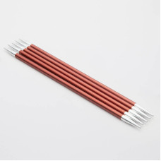 47042 Knit Pro Спицы чулочные для вязания Zing 5,5мм/20см, алюминий, 5шт
