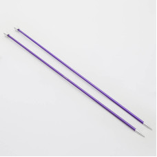 47268 Knit Pro Спицы прямые для вязания Zing 3,75мм/30см, алюминий, 2шт