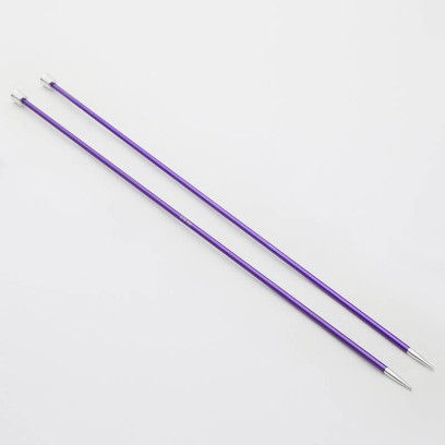 47268 Knit Pro Спицы прямые для вязания Zing 3,75мм/30см, алюминий, 2шт