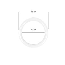 Кольцо для бюстгальтера d10мм пластик TBY-82606 цв.белый, уп.100шт
