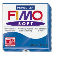 FIMO Soft полимерная глина, запекаемая в печке, уп. 56г цв.синий арт.8020-37