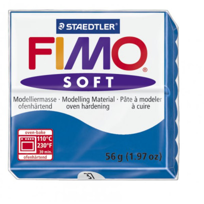 FIMO Soft полимерная глина, запекаемая в печке, уп. 56г цв.синий арт.8020-37