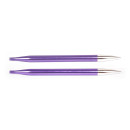 47509 Knit Pro Спицы съемные для вязания Zing 7мм для длины тросика 28-126см, алюминий, аметистовый 2шт