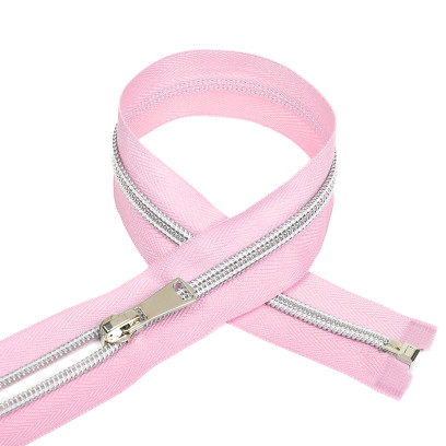 Молния MaxZipper спираль №5 декор. 50см цв.S207 св.розовый уп.50шт