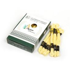 Нитки мулине цв.0300 бл.желтый 24х8м С-Пб