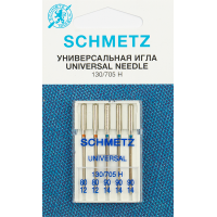 Иглы для бытовых швейных машин Schmetz стандартные 130/705H № 80(2)/90(3), уп.5 игл