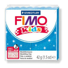 FIMO kids полимерная глина для детей, уп. 42г цв.блестящий синий, арт.8030-312