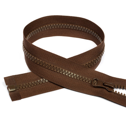 Молния MaxZipper трактор №5 1 замок усил.зв., 80см, цв.F303 коричневый уп.10шт