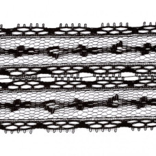 Кружево-трикотаж арт.TBY 741-2B шир.50мм цв.черный уп.45,7м