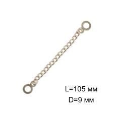 Цепочка - вешалка TBY.ST цв. никель 105х4мм уп. 1000шт