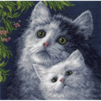 Рисунок на канве МАТРЕНИН ПОСАД арт.41х41 - 0971 Котята