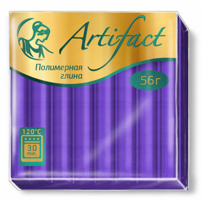 Полимерная глина Артефакт арт.АФ.821783/F6360 флуоресцентный цв.Фиолетовый 56 г