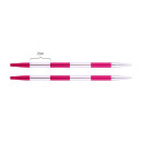 42127 Knit Pro Спицы съемные для вязания SmartStix 5мм для длины тросика 28-126см, алюминий, серебристый/рубиновый