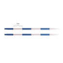 42145 Knit Pro Спицы съемные для вязания SmartStix 4мм для длины тросика 20см, алюминий, серебристый/сапфир