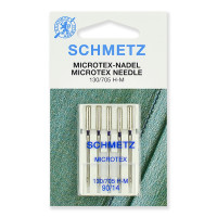 Иглы для бытовых швейных машин Schmetz микротекс (особо острые) 130/705H-M №100,90,80,60 уп.5 игл