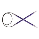 47165 Knit Pro Спицы круговые для вязания Zing 7мм/100см, алюминий, аметистовый