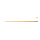 47292 Knit Pro Спицы прямые для вязания Zing 2,25мм/35см, алюминий, янтарный, 2шт