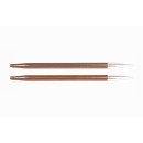47526 Knit Pro Спицы съемные для вязания Zing 5,5мм для длины тросика 20см, алюминий, охра (коричневый), 2шт