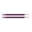 47527 Knit Pro Спицы съемные для вязания Zing 6мм для длины тросика 20см, алюминий, фиолетовый бархат, 2шт