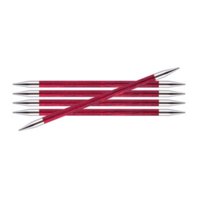 29041 Knit Pro Спицы чулочные для вязания Royale 6мм /20см, ламинированная береза, розовый леденец, 5шт
