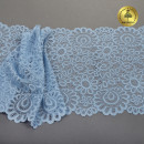 Кружево-стрейч KRUZHEVO арт.TBY.YSTL00839 шир.205мм цв.L3090 голубой уп.25м