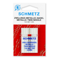 Иглы для бытовых швейных машин Schmetz для металлизированных нитей 130 MET ZWI №90/3,0, уп.1 игла