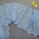 Кружево-стрейч KRUZHEVO арт.TBY.YSTL00839 шир.205мм цв.L3090 голубой уп.25м