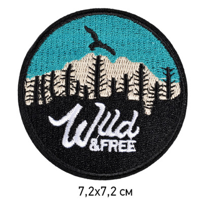 Термоаппликации арт.TBY-2213 Wild&Free 7,2х7,2см, уп.10шт.