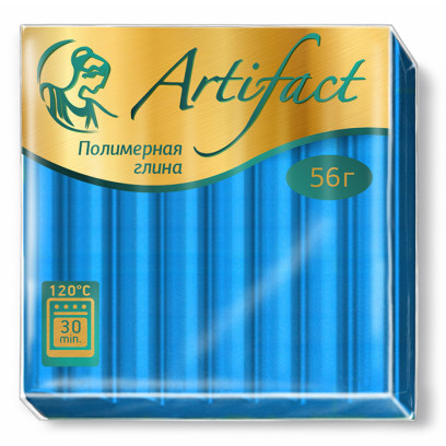 Полимерная глина Артефакт арт.АФ.821776/F7960 флуоресцентный цв.Голубой 56 г