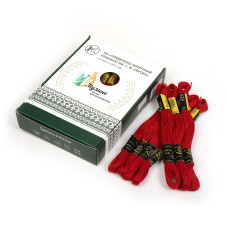Нитки мулине цв.0908 т.красный 24х8м С-Пб