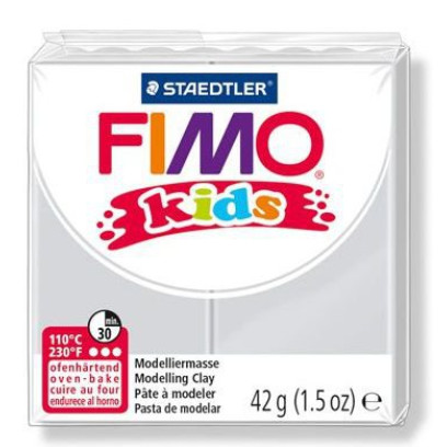 FIMO kids полимерная глина для детей, уп. 42г цв.св.серый, арт.8030-80