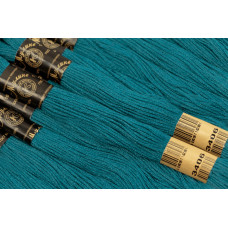 Нитки мулине цв.3406 зелёный 12х10м С-Пб