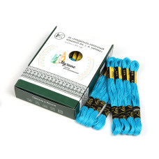Нитки мулине цв.3010 бирюза 24х8м С-Пб
