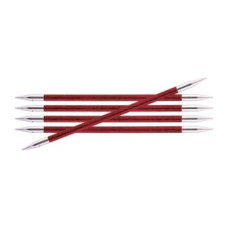 29039 Knit Pro Спицы чулочные для вязания Royale 5мм /20см, ламинированная береза, вишневый, 5шт