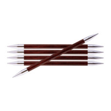 29043 Knit Pro Спицы чулочные для вязания Royale 7мм /20см, ламинированная береза, бордовая роза, 5шт