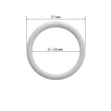 Кольцо для бюстгальтера Ø14мм металл ARTA.F.2831 цв.001 белый, уп.50шт