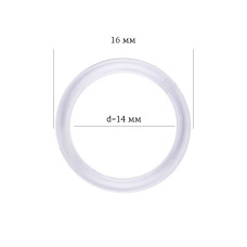 Кольцо для бюстгальтера Ø14,4мм пластик ARTA.F.6K цв.прозрачный, уп.50шт