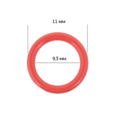 Кольцо для бюстгальтера d9,3мм пластик ARTA.F.SF-1-2 цв.100 красный, уп.50шт