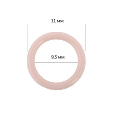 Кольцо для бюстгальтера d9,3мм пластик ARTA.F.SF-1-2 цв.168 серебристый пион, уп.50шт