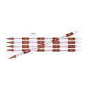 42033 Knit Pro Спицы чулочные для вязания SmartStix 6мм/20см, алюминий, серебристый/охра, 5шт