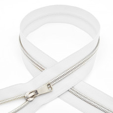Молния MaxZipper спираль №5 декор. 45см цв.F101 белый уп.50шт