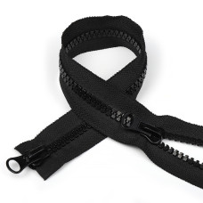 Молния MaxZipper трактор №8 2 замка усил.зв., 90см, цв .F322 черный уп.50шт