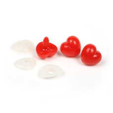 Носик-сердечко с фиксатором арт.КЛ.29544 1,7х1,5см уп.3шт цв.красный
