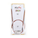 31087 Knit Pro Спицы круговые для вязания Ginger 3,5мм/80см, дерево, коричневый