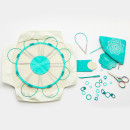 36320 Knit Pro Набор круговых спиц для вязания Mindful Explore (Исследовать) нержавеющая сталь, пластик, серебристый, бирюзовый, 8 видов спиц в наборе