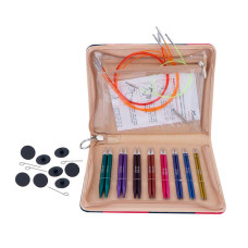 47409 Knit Pro Набор Deluxe Set укороченных съемных спиц для вязания Zing (3.50/ 4.00/ 4.50/ 5.00/ 5.50/ 6.00/ 7.00/8.00 мм) алюминий, 8 видов спиц
