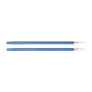 47523 Knit Pro Спицы съемные для вязания Zing 4мм для длины тросика 20см, алюминий, сапфир (темно-синий), 2шт