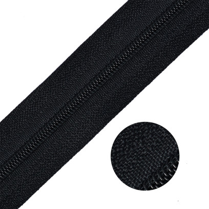 Молния MaxZipper рулонная СП#3 цв.F322 черный уп.200м